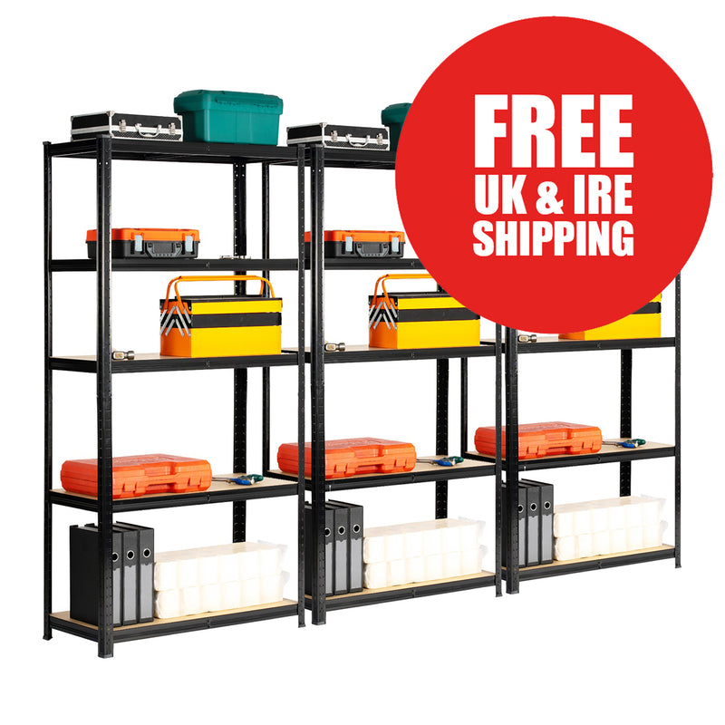 3 BAY SHELVING OFFER! | Black | 400mm Deep | Ref:BS011