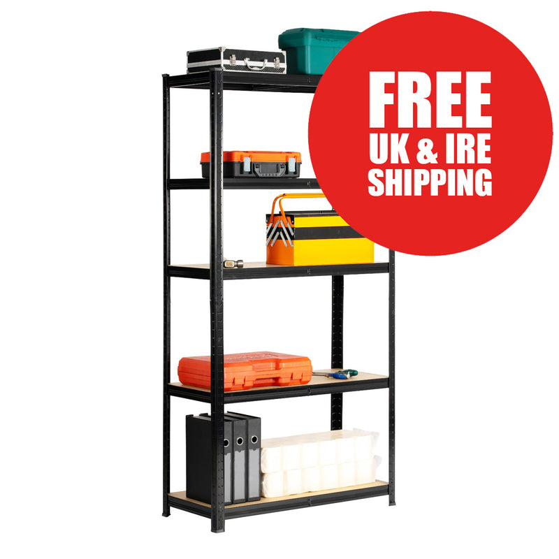 Boltless Shelving | 900mm x 400mm x 1800mm | Black | Ref:BS004