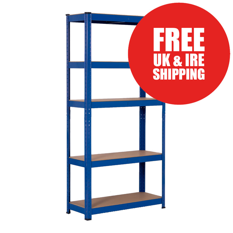 Boltless Shelving | 900mm x 400mm x 1800mm | Blue | Ref:BS005