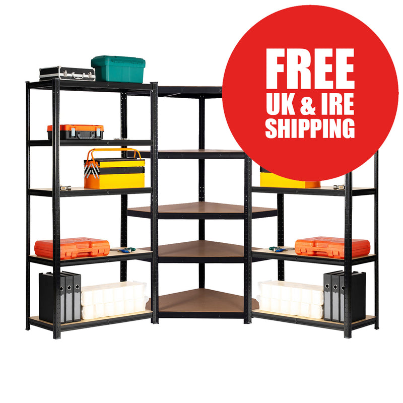 3 BAY SHELVING OFFER! | Black | 300mm Deep | Ref:BS010