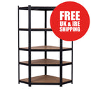 Corner Shelving | 980mm x 400mm x 1800mm | Black | Ref:BS007